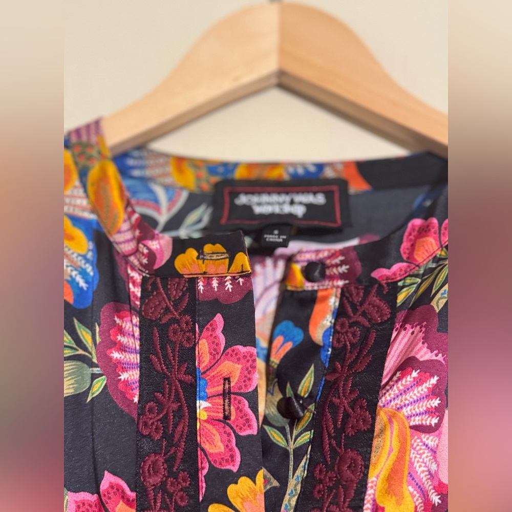 Johnny Was Multicolor Floral Button Down Shirt - Picture 8 of 10